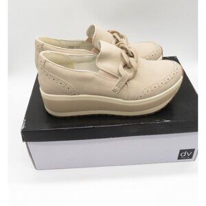 Dolce Vita Women's Beige Platform Loafers 9.5 Chain Detail NEW